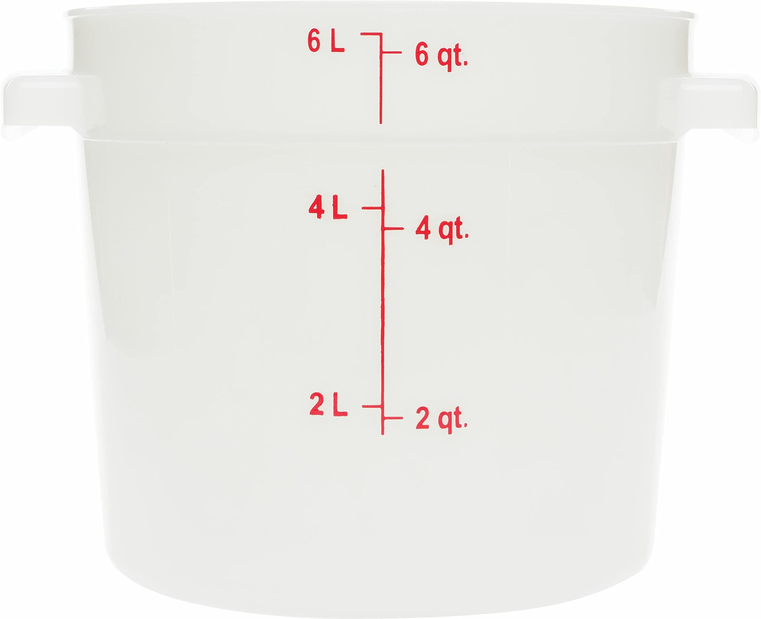 Carlisle FoodService Products 6 Quart (Pack of 12) / 12 / White Storage & Transport