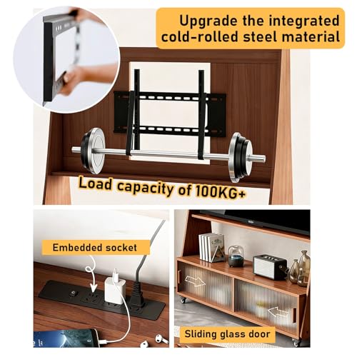 Soporte TV móvil para 65 pulgadas, altura ajustable miniatura 4