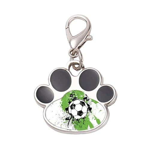 DIYthinker?Play Soccer Football Sports Pet Tag Keychain Dog Cat ID