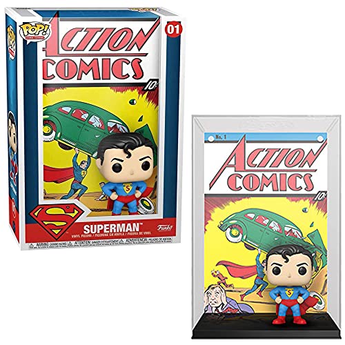 Funko Pop! Vinyl Cover: DC-Superman Action Comic - Figura de Vinilo Coleccionable - Idea de Regalo- Mercancia Oficial - Juguetes para Niños y Adultos - Muñeco para Coleccionistas y Exposición