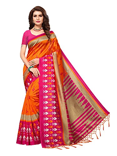Image of Applecreation Women's Art Silk Saree With Blouse Piece