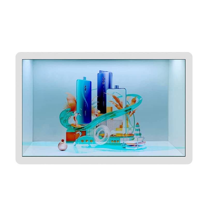 Image of 3D Transparent Screen Advertising Display Remote Video Interactive Live Digital Intelligent Virtual Human AR VR Hologram Cabinet All-in-one Computer, 43 inches Monitor