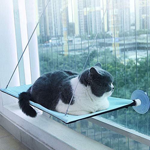 Daskuchi 猫 ハンモック 窓用 はんもっくハンモック吸盤 吸盤式 通気メッシュ 日向ぼっこ ペットの窓枠 折り畳み 猫 用品 耐荷重約10kg 吊りベッド 洗える 取り付け簡単 組立簡単 ハンモック