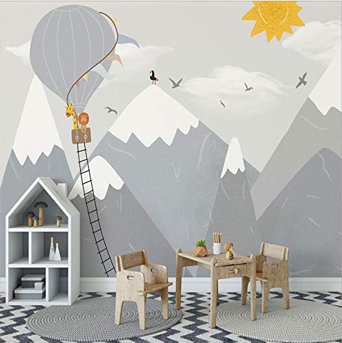 Papier peint non-tissé géométrique 335x236cm pour rénover facilement une chambre d'enfant