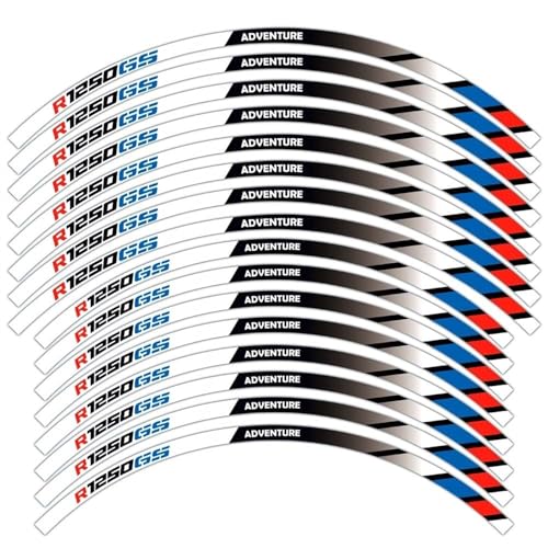 Autocollants roue R1250GS finition premium pour jante de moto