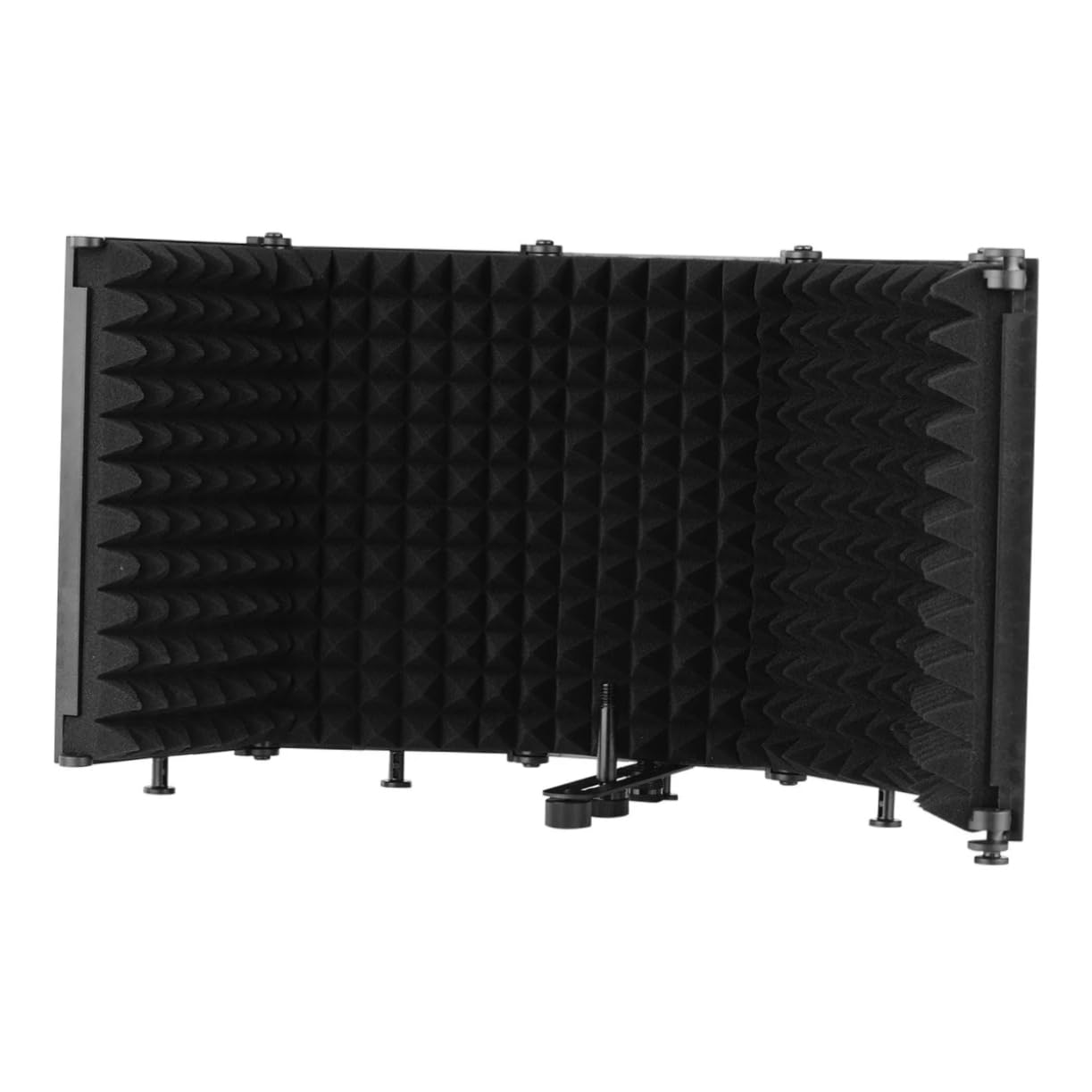 Mikikit Escudo Tornillos 3/8 a 5/8 de Aislamiento para Micrófono Plegable Resistente al Desgaste de Espuma y Abs para Estudio de Grabación para Uso Portátil Escritorio