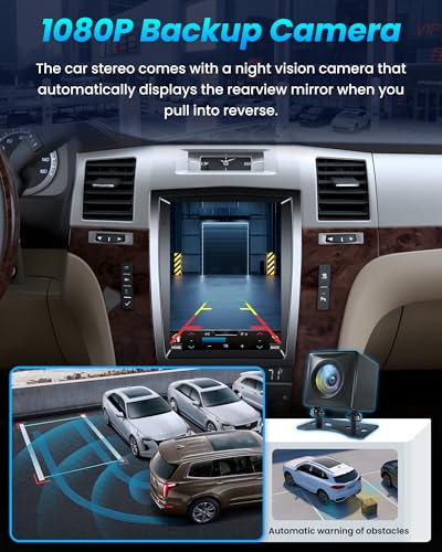 Image of [8Core 4G+64G] Car Radio for Cadillac Escalade SLS 2007-2014: 9.7 inch TouchScreen Stereo with CarPlay Android Auto 5GWiFi Bluetooth GPS Navigation FM AM RDS DSP SWC Split Screen Mirror Link Backup Camera
