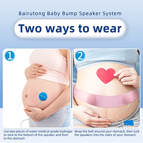 Bairutong Baby Bump Headphones,Pregnant, Pregnancy Headphones For Belly,Gifts For Expecting Mothers-Plays And Shares Music To Your Baby In The Womb #TOP6