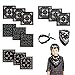 Produktbild PLATEYTR 12 Stück Piratenbandana Piratenbandana Schwarzes Bandana Piratentaschentuch mit Totenkopfmuster Bandana Piratenkostüm Party burtstag Piratenkostüm Halloween
