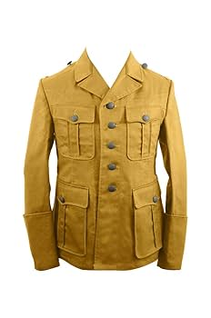 ドイツ軍アフリカ軍団ジャケット 新品ドイツ軍M36ぽいベージュ制服　Lサイズ程度 ドイツ軍アフリカ軍団ジャケット 新品ドイツ軍M36ぽいベージュ