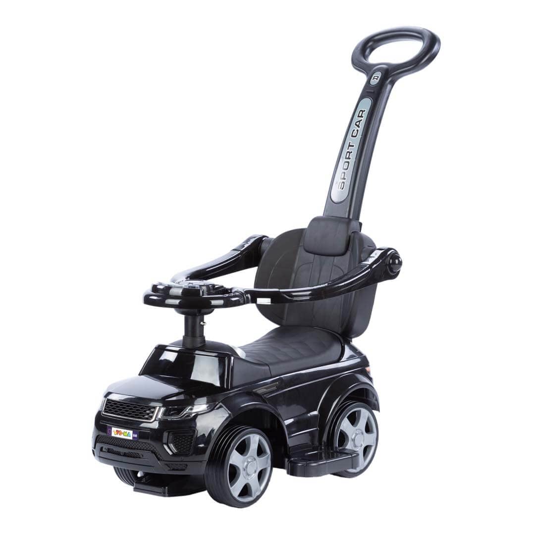 COIL Rutschauto ab 1 Jahr mit Schiebestange 614 W - Baby Car Rutschauto für Kinder - 3-in-1 Design - Bobby Car Zubehör - Rutscherfahrzeug - Bobby Car mit Stange Lenkrad (Blau