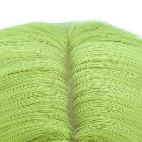 Image of PATTNIUM Kids Olive Green Wig Long Wavy Green Wig Matcha Green Wigs Middle Part Synthetic Wigs