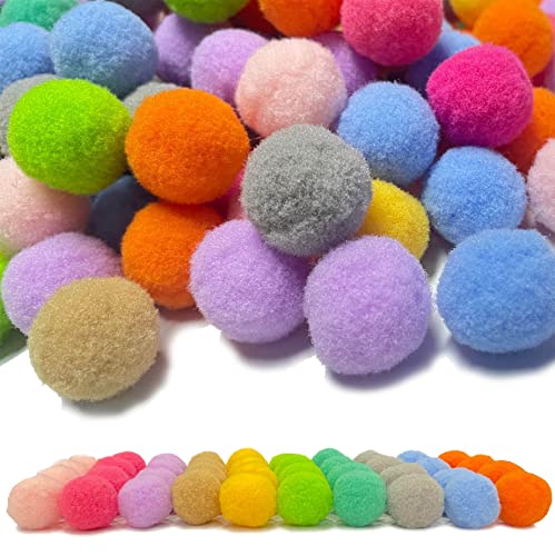 1250 Mini-Pompons 8 Mm Mehrfarbig - Bastelmaterial Für Kinder, Dekoration, DIY-Projekte