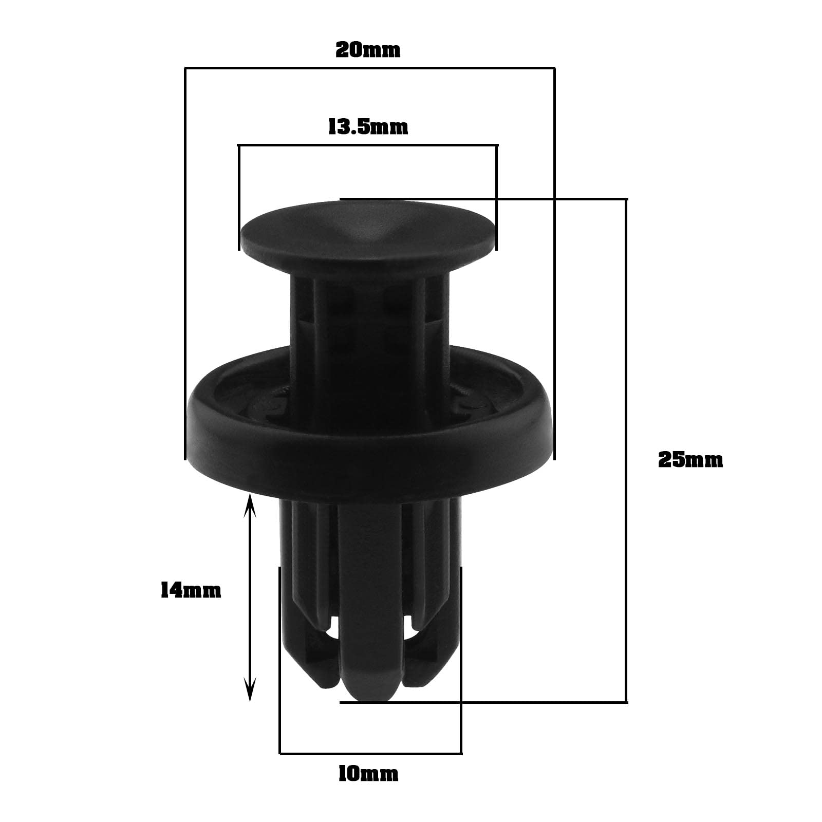 100-Pack Push-Type Retainer Clips For Honda & Acura - Direct Fit For OEM #91505-TM8-003