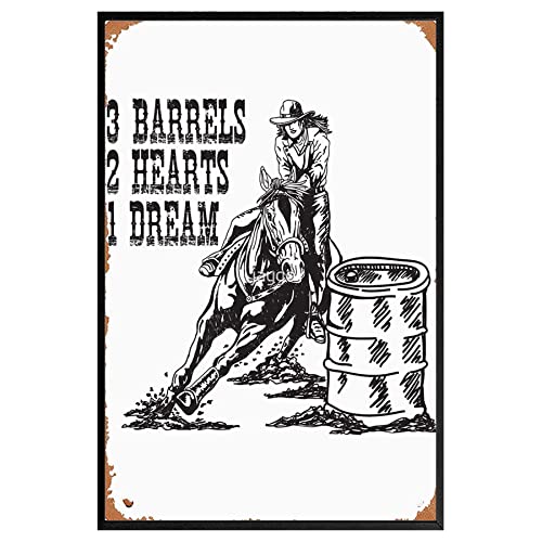 Decorazione artistica gotica con 3 barili, 2 cuori, 1 barile da sogno, corridore di corse su tela, divertente poster con opere d'arte tropicali, scene ispiranti alla natura, barbiere, senza cornice