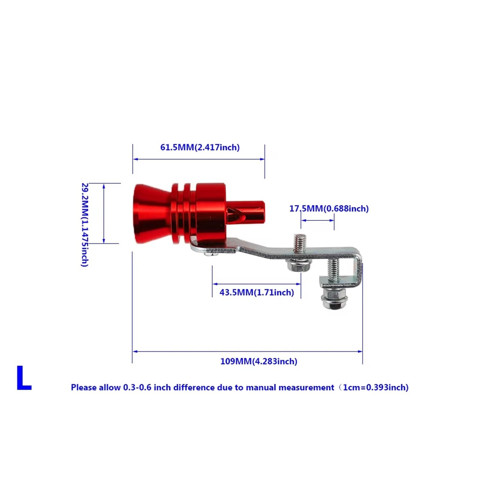 Wykończenie wydechowe Uniwersalny samochód Turbmuffler symulator dźwięku Auto Turbo Dźwięk gwizdek S/M/L/XL urządzenie do uzupełniania pojazdu Części wydechowe (niebieski)