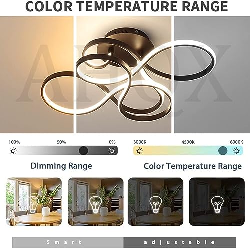 Plafonnier LED dimmable blanc avec télécommande en aluminium et silicone - 5