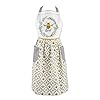 DII Women's Spring & Summer Apron Collection Adjustable, Two Large Pockets & Extra Long Ties, One Size Fits Most, Sweet Bee