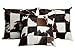Nouvelle Housse de coussin en cuir de Vache. Set de 3 taies d'oreillers. Code AR 92