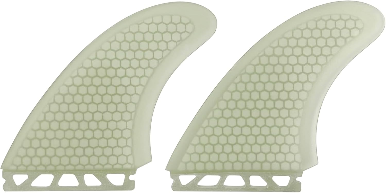 UP SURF Fiberglass Honeycomb Keel fin Twin Keel Fin TF Black/White surboard fin