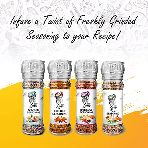 Image of LUNN Cajun Seasoning 55g Grinder | Authentic Cajun Spice Mix | Gourmet All-Purpose Seasoning | Perfect for Chicken, Seafood, BBQ, Fries, Pasta & Daily Cooking