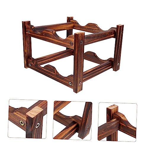 Soporte para 2 Botellas de Vino de Madera miniatura 2