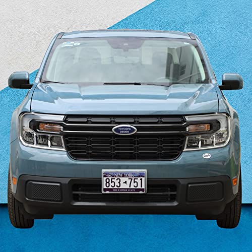 Image of TOYCIDFG Front Grille Trim Strips Compatible with Ford Maverick 2022 2023 Truck Grille Trim Strips Cover Frame Car Decorations Stickers (Carbon Fiber Pattern)