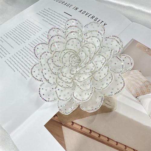 Elegant Rhinestone Camellia Flower Brooch for Women - Crystal Floral Lapel Pin for Dresses, Suits, and Special Events - Image 3
