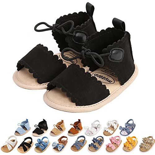 Image of Ohwawadi Baby Boys Girls Sandals Soft Sole Summer Infant Wedding Dress Flat Shoes Beach Sandal Newborn Crib Shoes First Walkers