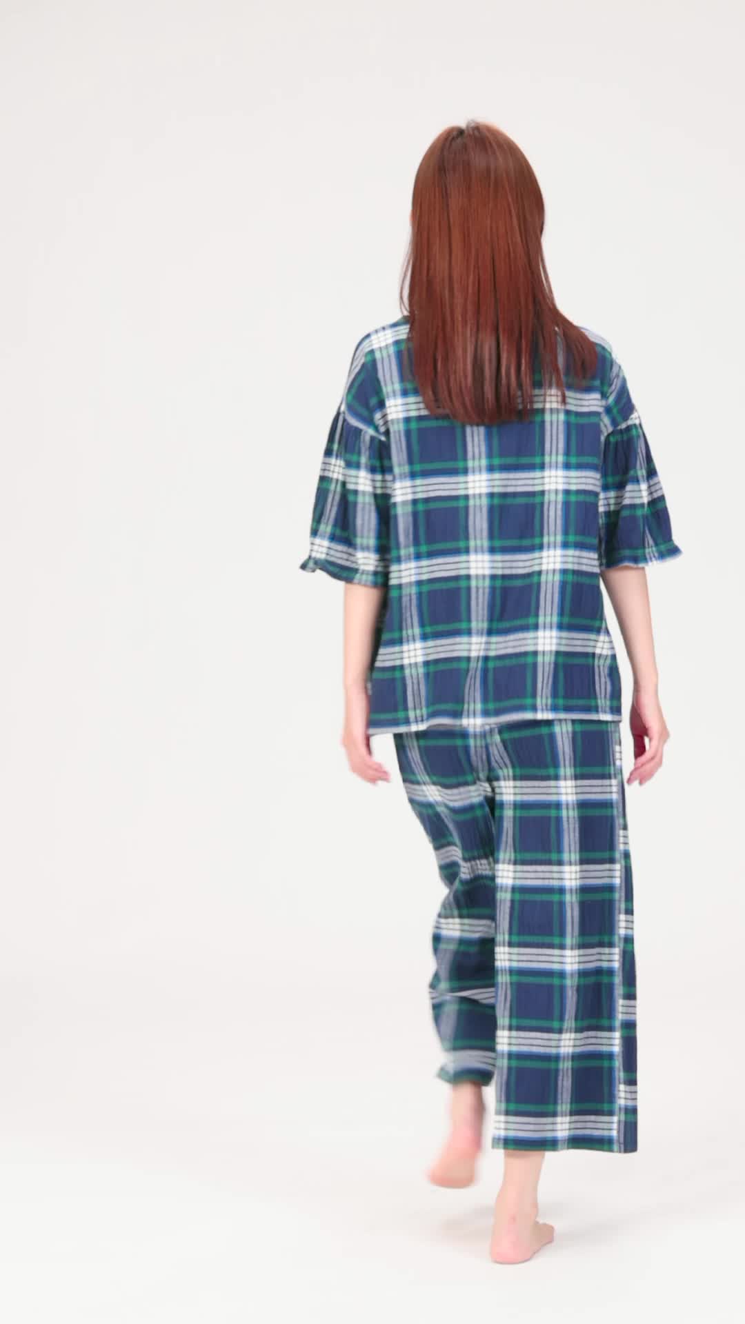 新品未開封 VAMPS ルームウェア Amazon.co.jp: [飛馬日本] ルームウェア ワッシャーチェック5分袖