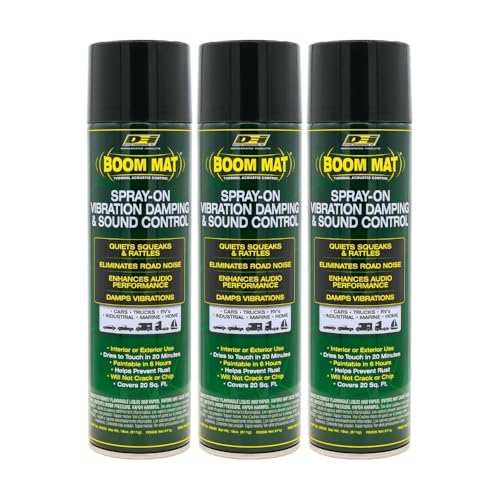 Design Engineering 050220 Boom Mat Spray-on Sound Deadening to Reduce Unwanted Road Noise and Vibration 18 Ounce (3 Pack)