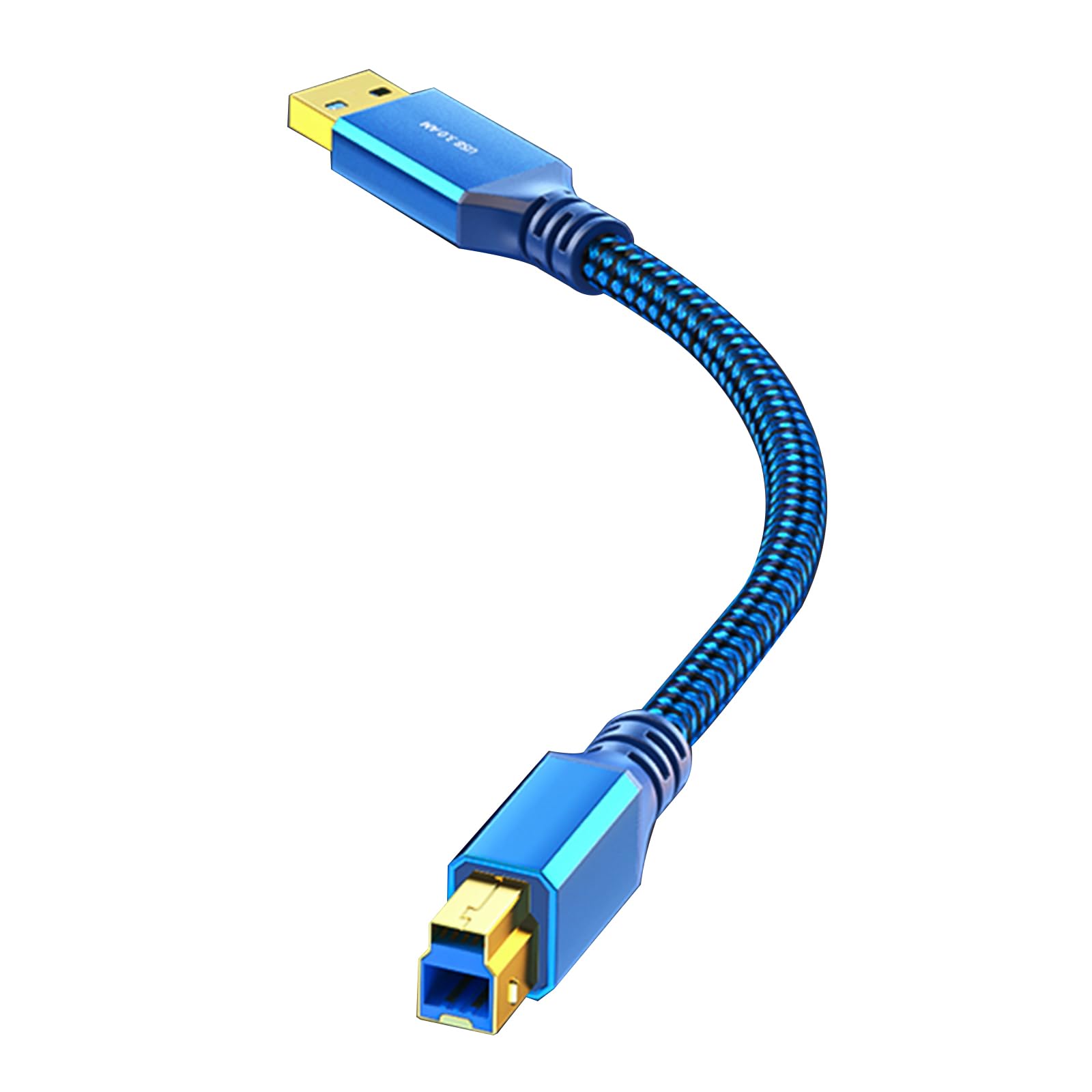 Câble de charge USB 3.0 vers USB Type B 5 Gbit/s pour imprimante, scanner, appareils musicaux, connecteurs en aluminium tressé