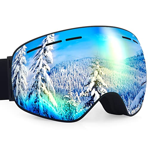 Image of Ski Goggles Anti Fog UV Protection Double Layer Spherical Lens Snow Snowboard Goggles for Women Men Youth