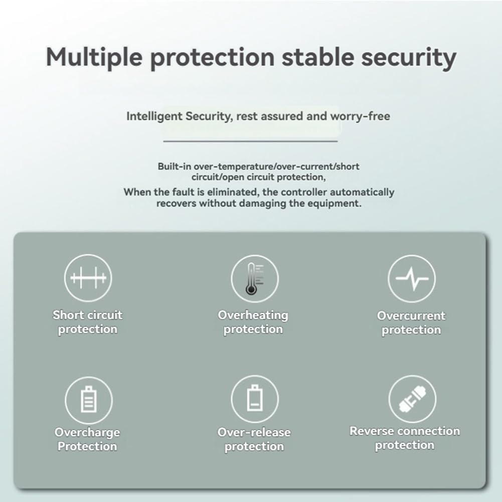 Kontroler ładowania słonecznego WiFi Bluetooth 30 A MPPT z wyświetlaczem LCD, obsługa podwójnego USB, 12 V/24 V/36 V/48 V/60 V