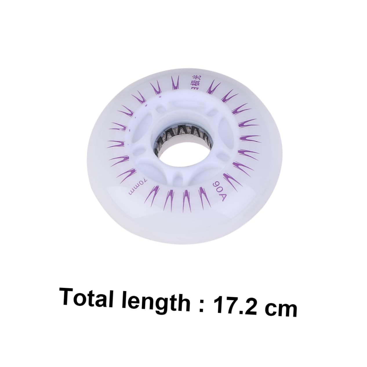 Happyyami 2 Pcs 76mm Pu Roller Skating Wheels for Inline Skates Flashy Night Light Wheels Accessory Changeable Color 90a Hardness for Outdoor Grip