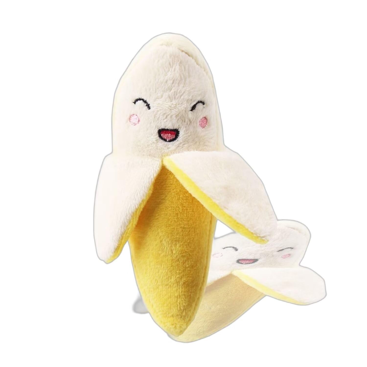 Squeaky Dog Toys, Plush Dog Toys, Dog Teddy Toys, Dog Teething Toys, Puppy Chew Toys for Small Medium Dogs | Yellow banana