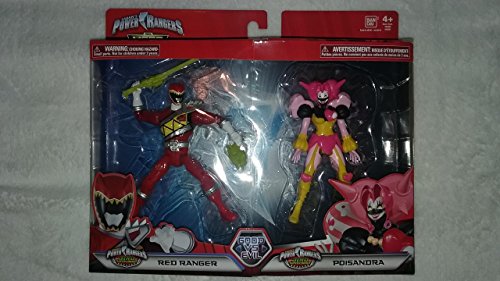 Power Rangers Dino Super Chargers Good vs Evil Red Ranger Poisandra Action Figure 2 Pack