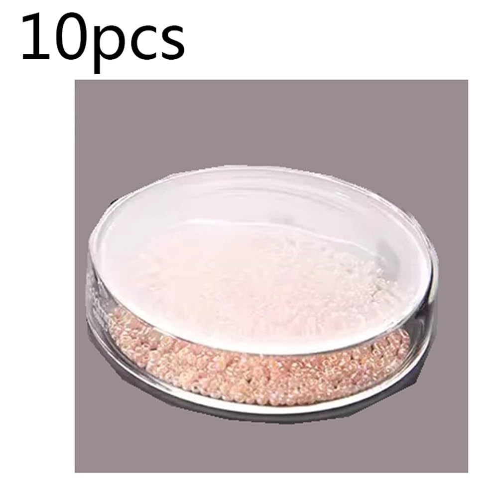 Instrumentos y Equipos de Laboratorio Placa de cultivo de borosilicato alto espesado de 60/75/90/100 mm, placa de Petri biológica, instrumento de laboratorio(100mm 10pcs)