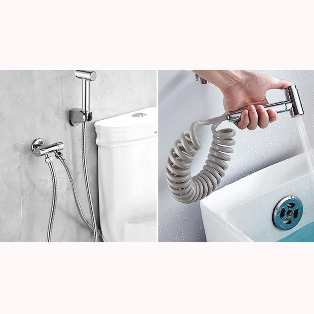 manguera de ducha 2 metros manguera de inodoro Manguera de ducha flexible Manguera de resorte para bidé G1/2 adecuada para balcón de baño-4m
