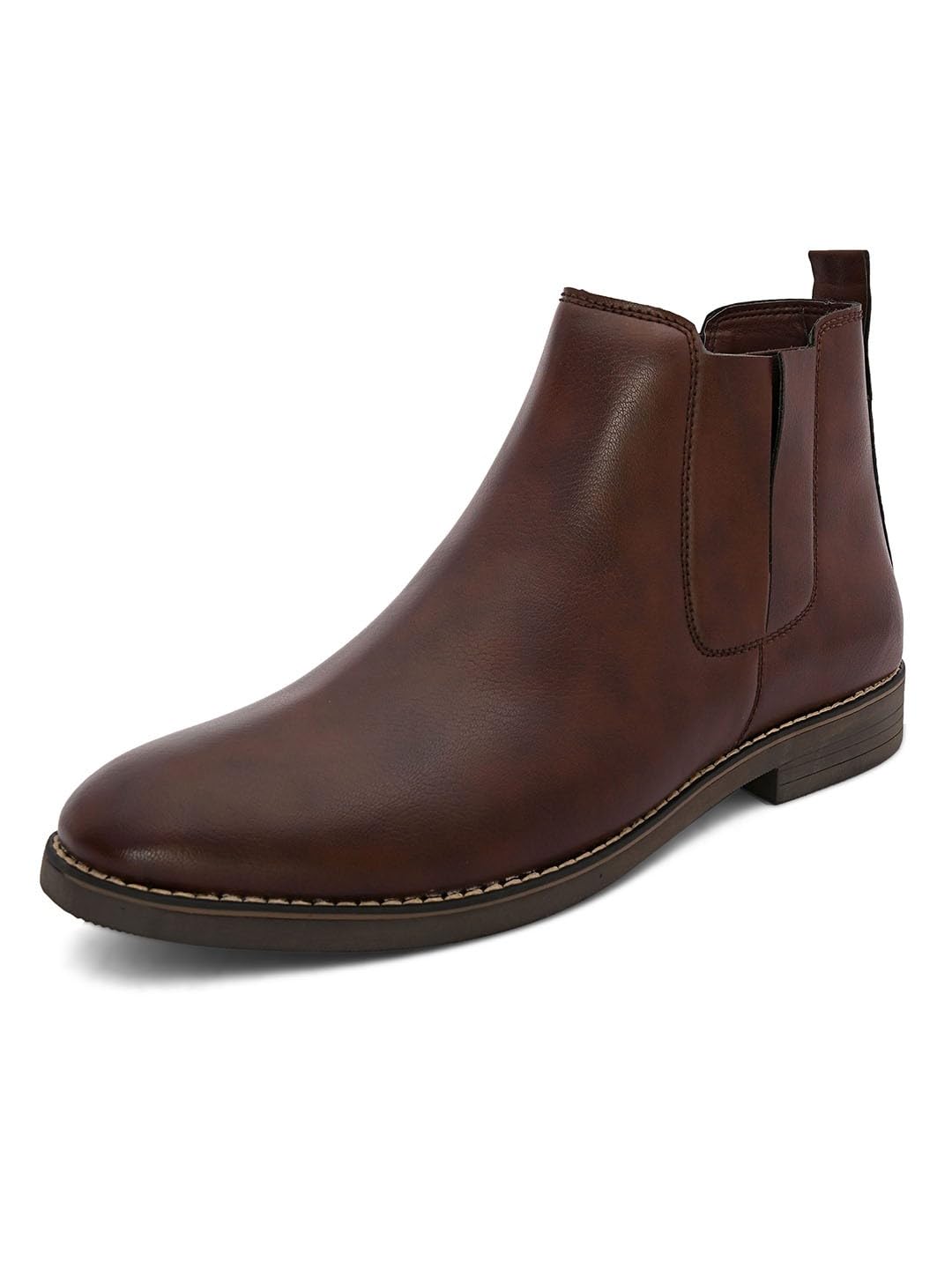 FENTACIA Mens Brown Vegan Leather Ankle Chelsea Boots - 7 UK (B09FY5366W) Amazon Price History, Amazon Price Tracker