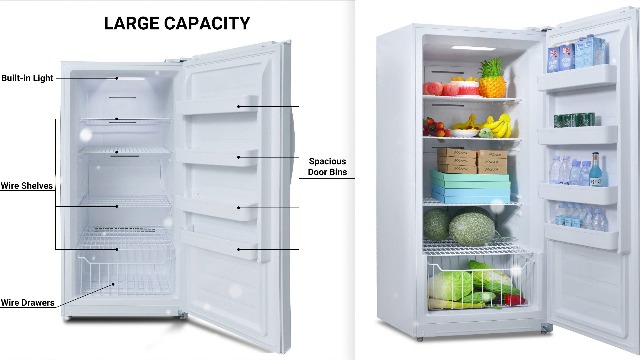 Watch 13.8 cu.ft Upright Freezer with LED Display on Amazon Live