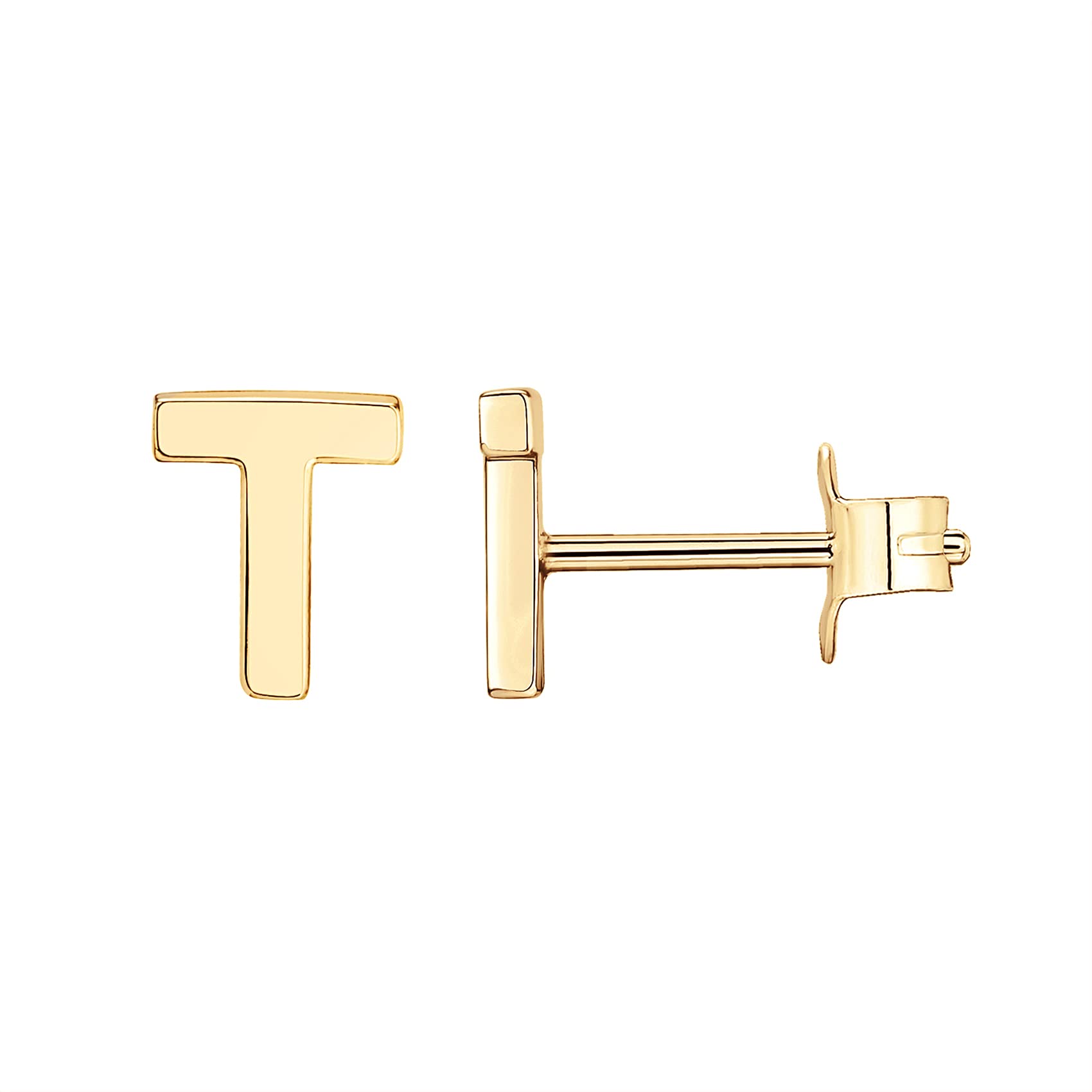 PAVOI14K Gold Plated Sterling Silver Alphabet Letter Earrings | Personalized Initial Earrings