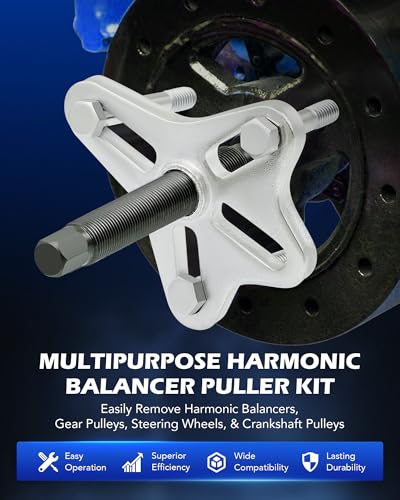 Orion Motor Tech 004600 Harmonic Balancer Puller Kit, 49Pc Power Steering Pulley Puller Installer Tool Set, Heavy Duty Steering Wheel Puller Tool Kit thumb #1