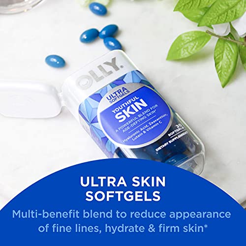 OLLY Ultra Strength Skin Softgels, Hydrate and Firm Skin, Hyaluronic