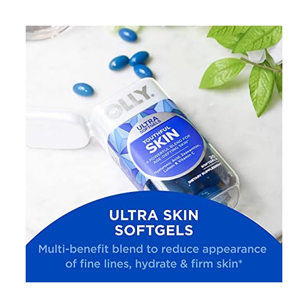 OLLY-Ultra-Strength-Skin-Softgels-Hydrate-and-Firm-Skin-Hyaluronic-Acid-Zeaxanthin-Lutein-Vitamin-C-Skin-Supplement-30-Day-Supply-30-Count-Packaging-May-Vary OLLY Ultra Strength Skin Softgels, Hydrate and Firm Skin, Hyaluronic Acid, Zeaxanthin, Lutein, Vitamin C, Skin Supplement, 30 Day Supply - 30 Count (Packaging May Vary)