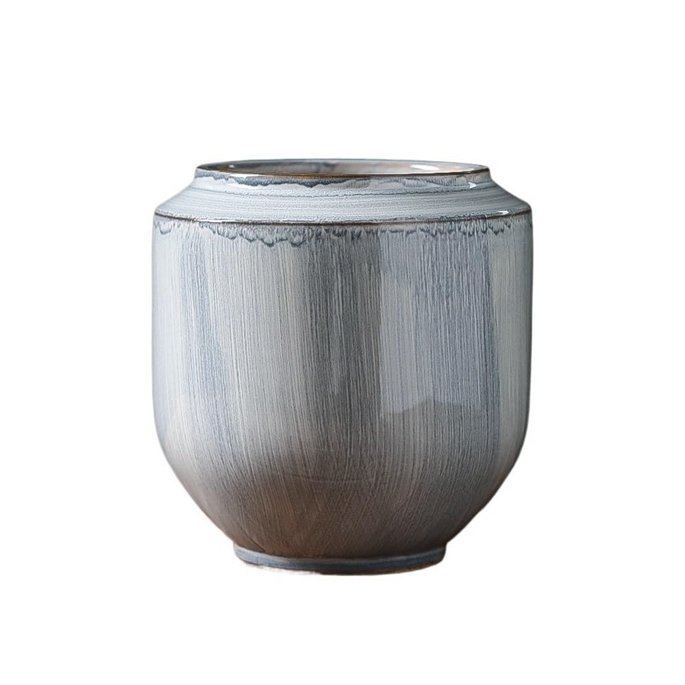 HLHLOP777 Flower Pot Simple Household Chinese Ceramic Flowerpot, Light Luxury Bonsai, Potted Plant Planter House Plants, Succulents, Flowers(Gris)