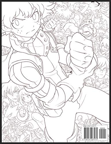 My Hero Academia Coloring Book: Deku A Flawless Coloring Book And Great Gift For Kids And Adults Rel