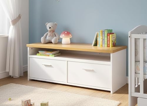 leomark Mueble TV con Compartimentos con Puertas – Mesa para Televisor de Madera Roble Claro 99,5 cm – Mueble de Salón con Almacenamiento, Diseño Moderno, Estable y Elegante - imagen 5