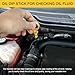 HQRNYP Oil Dip Stick for Checking Oil Fluid, Engine Dipstick Indicator, Stainless Steel Automotive Engine Fluid Level Indicator Tool Compatible with Ford Lincoln, Replaces OEM# CJ5Z-6750-A