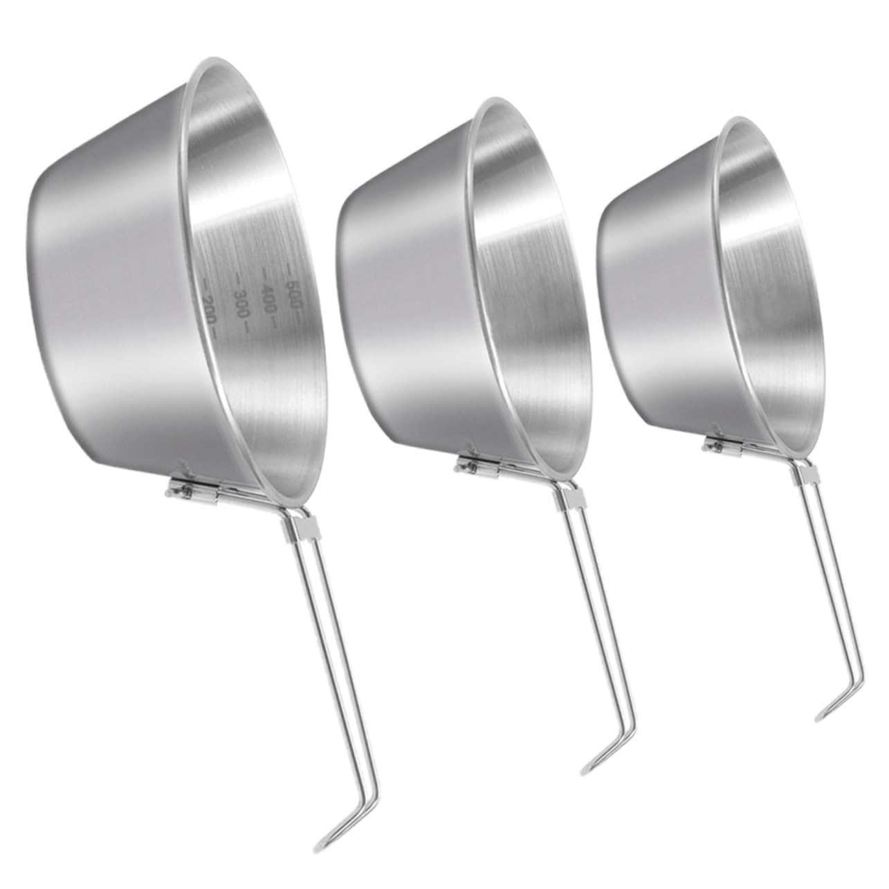 Toyvian Camping Plegable De Inoxidable Utensilios De Cocina Portátiles Para Acampar Para Comidas 3 Piezas X 4
